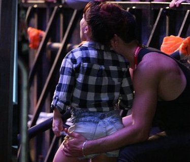 Noelia Pompa con su nuevo chico (Foto: Teleshow)