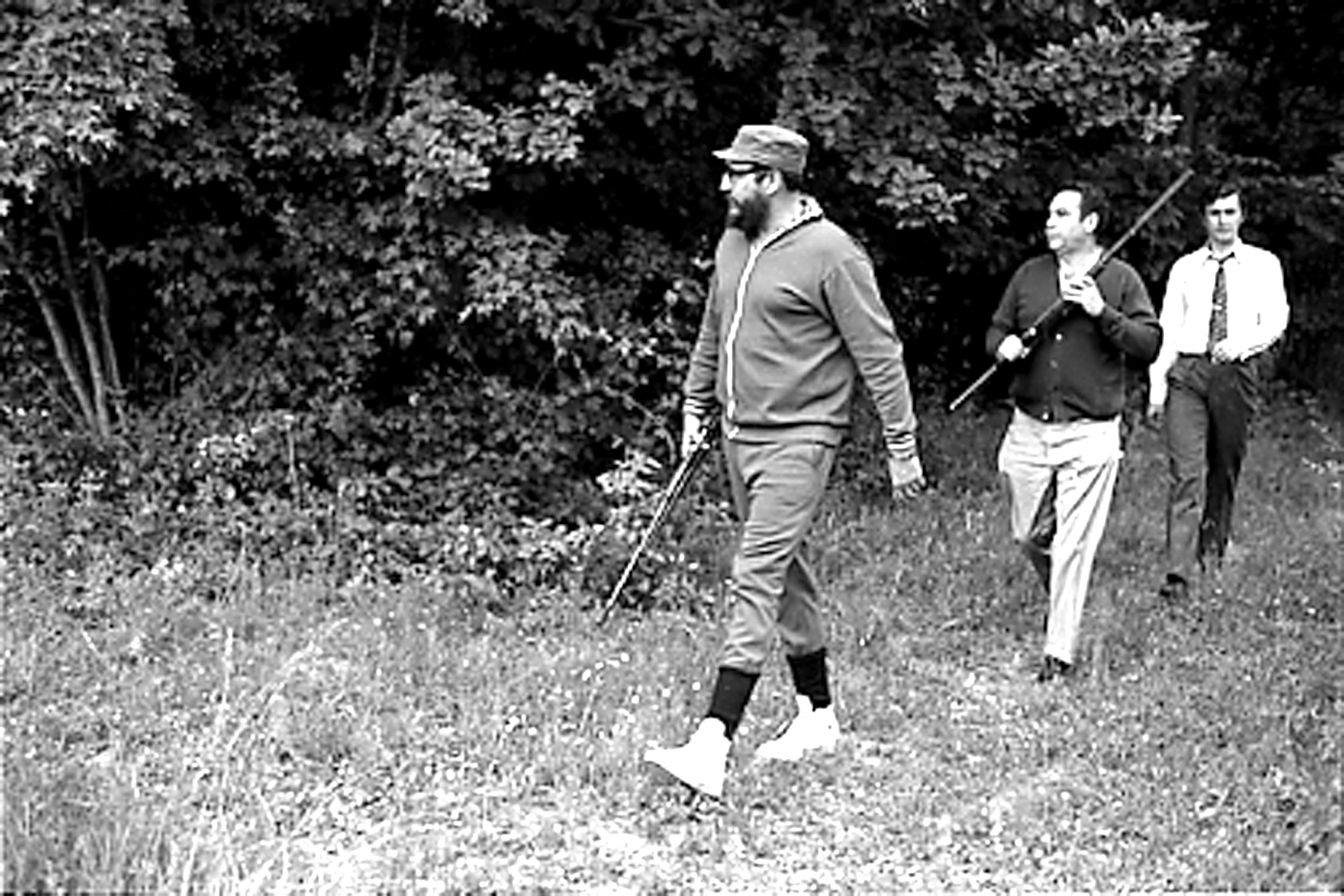 Fidel Castro de cacería en Rumania en mayo de 1972. Foto: Reuters