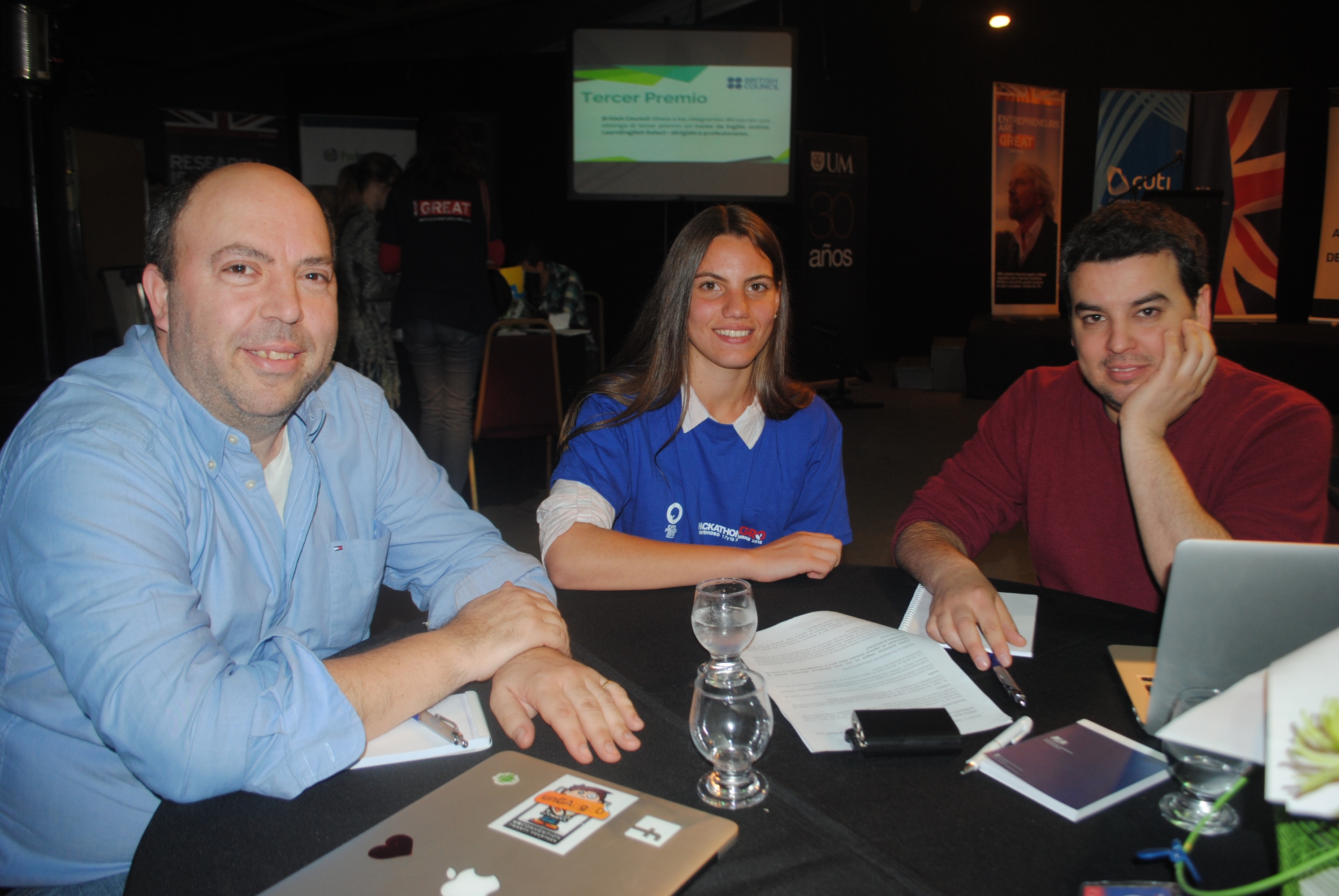 Sergio Gorrochategui, Lucía San Román, Martín Alurralde.