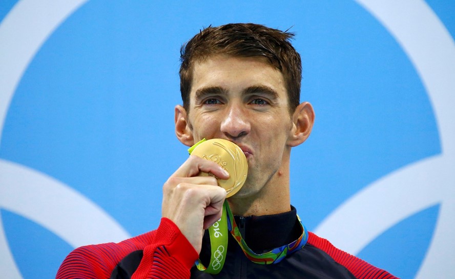 Michael Phelps al ganar una nueva medalla de oro. Foto: Reuters