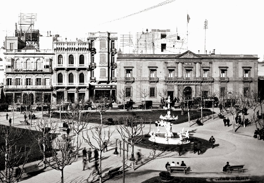 Plaza Constitución, año 1918. Foto: CFD