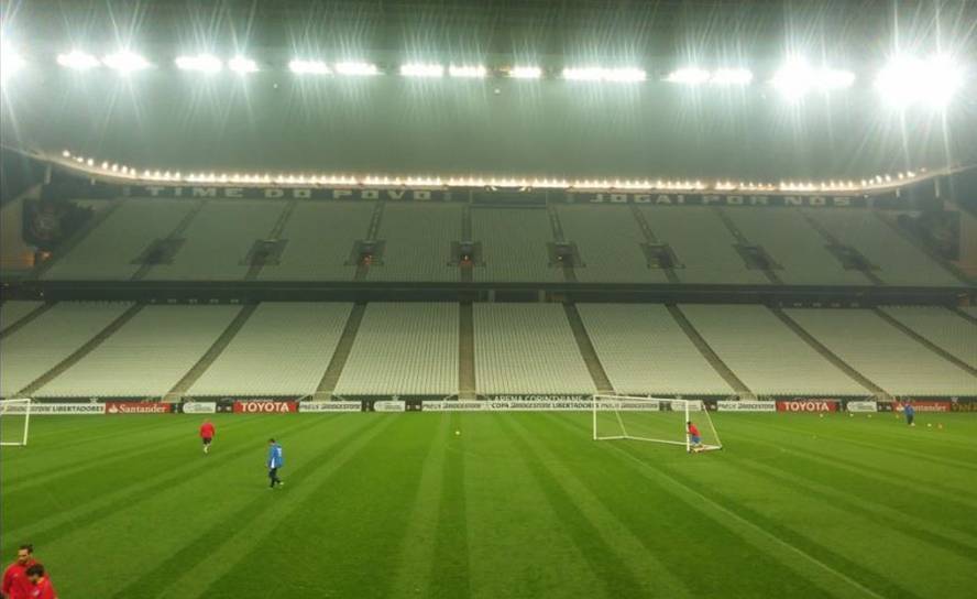 El Arena Corinthians pronto para recibir a Nacional. Foto: @jpromeroh