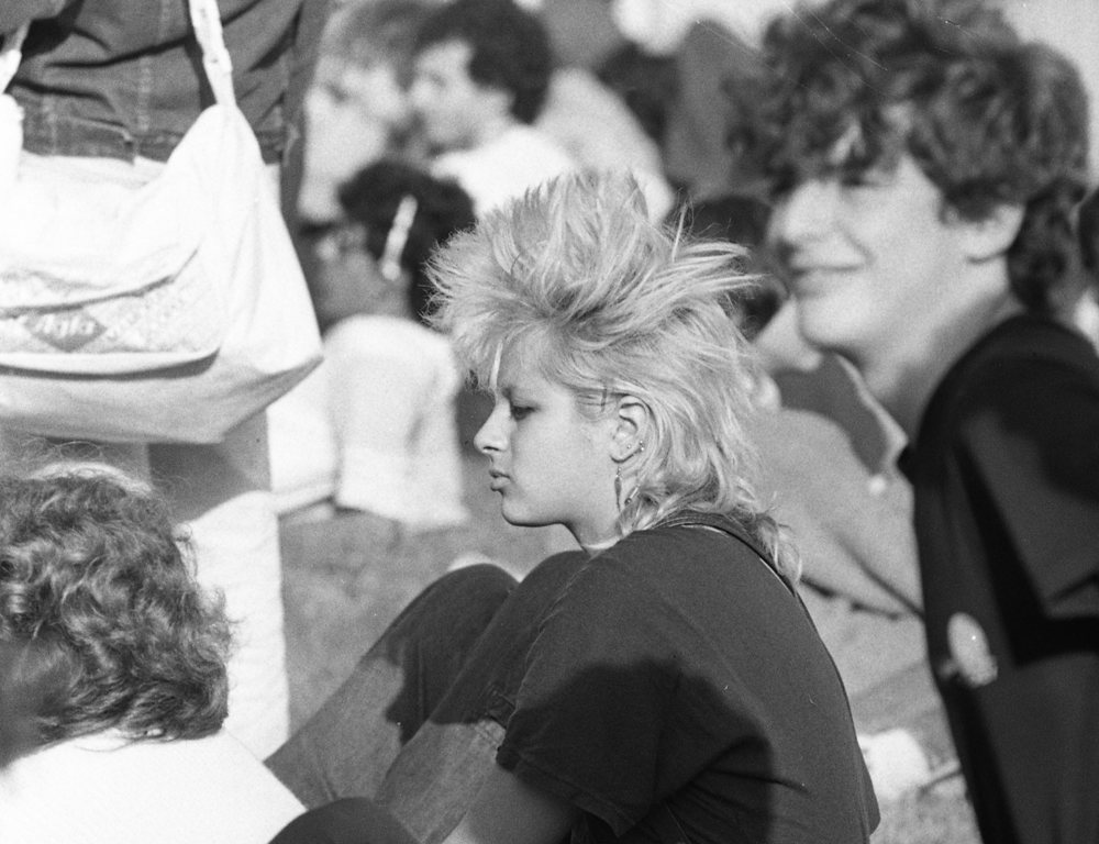 Asistentes al Montevideo Rock en 1986. Foto: Colección Carusso/ Archivo El País