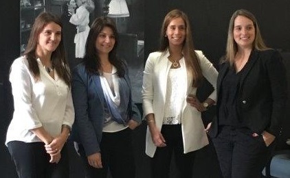 Andrea Varela, Natalia Arocha, Gimena Valladares y Virginia Garda.