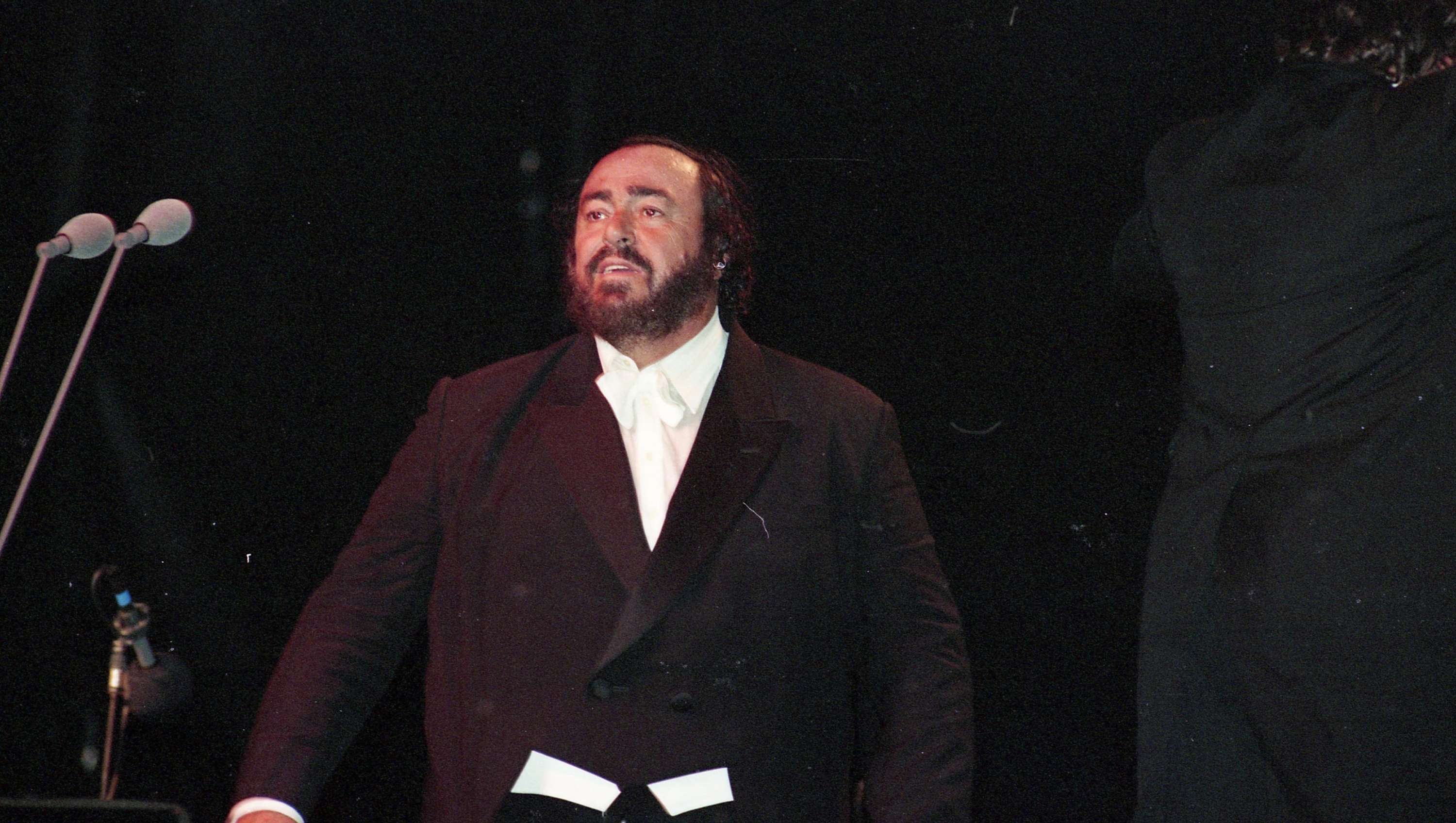 Pavarotti en el Estadio Centenario, 4 de marzo de 1996. Foto: Archivo El País.