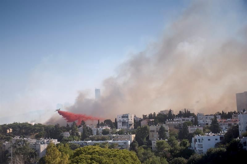 Ola de incendios en Israel. Foto: EFE