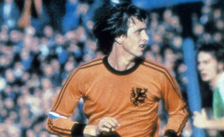 Cruyff con Holanda en el Mundial de 1974. Foto: Archivo El País.