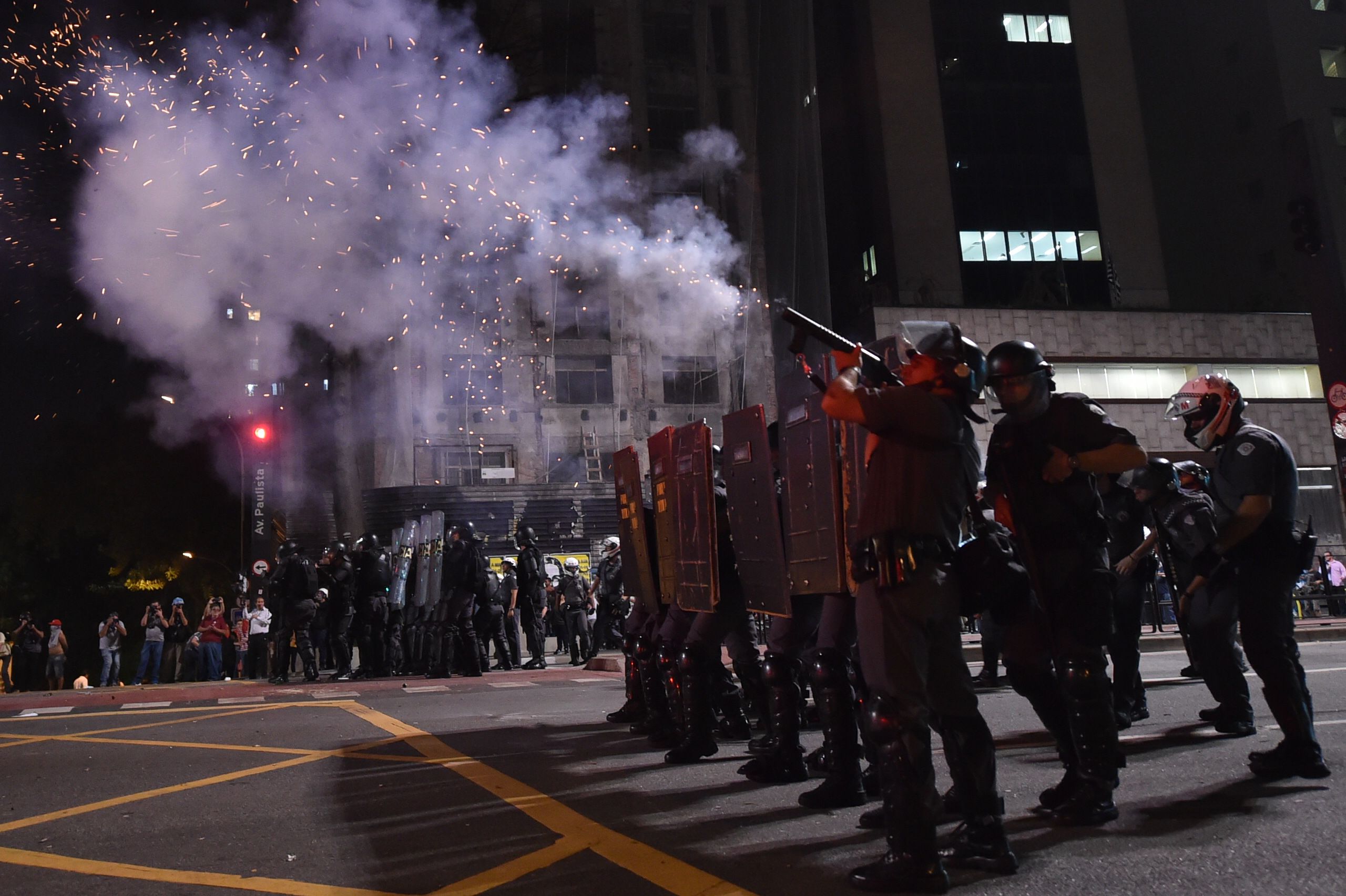 Manifestación en contra de la destitución de Rousseff en San Pablo. Foto: AFP