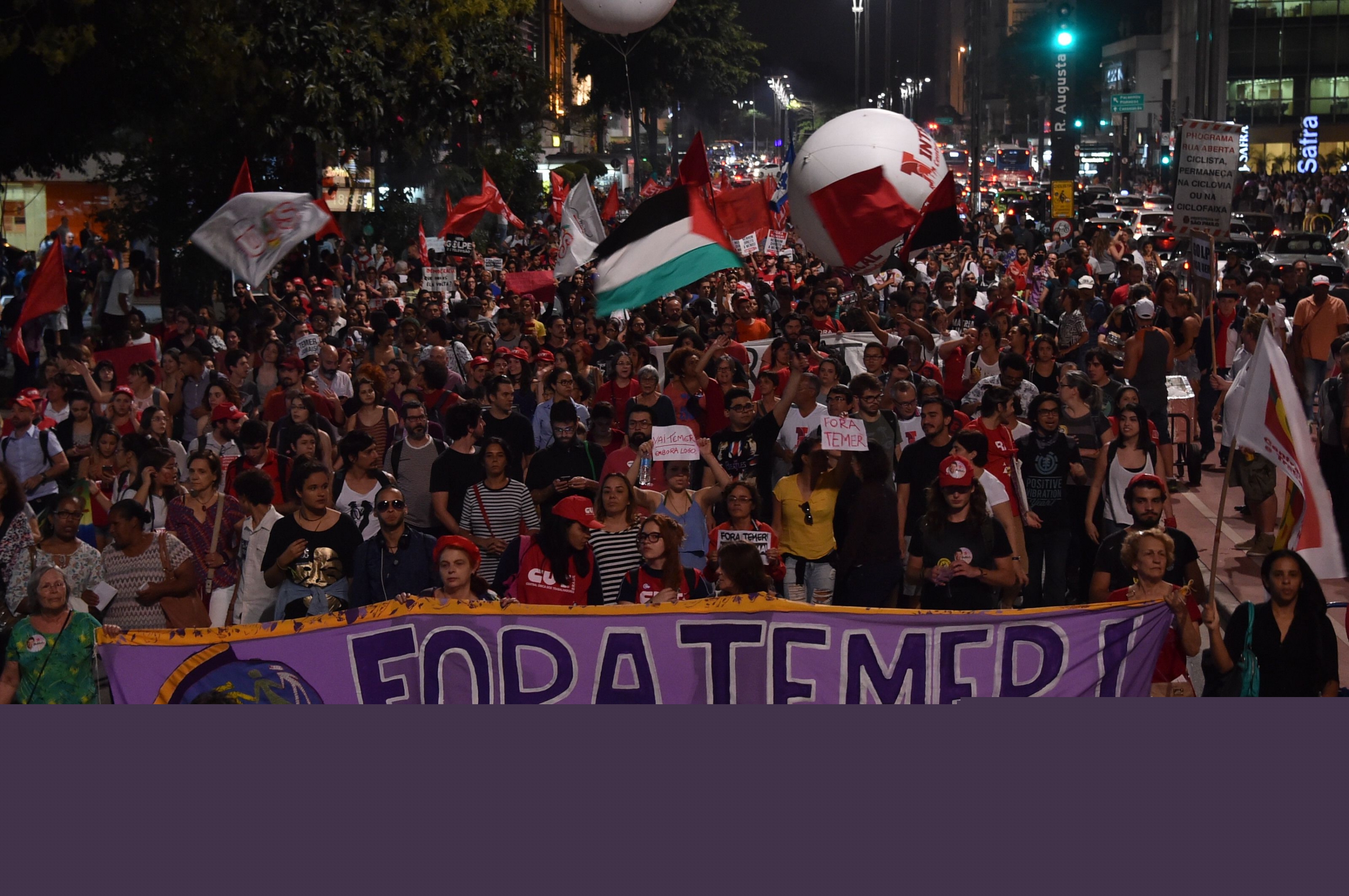 Manifestación en contra de la destitución de Rousseff en San Pablo. Foto: AFP