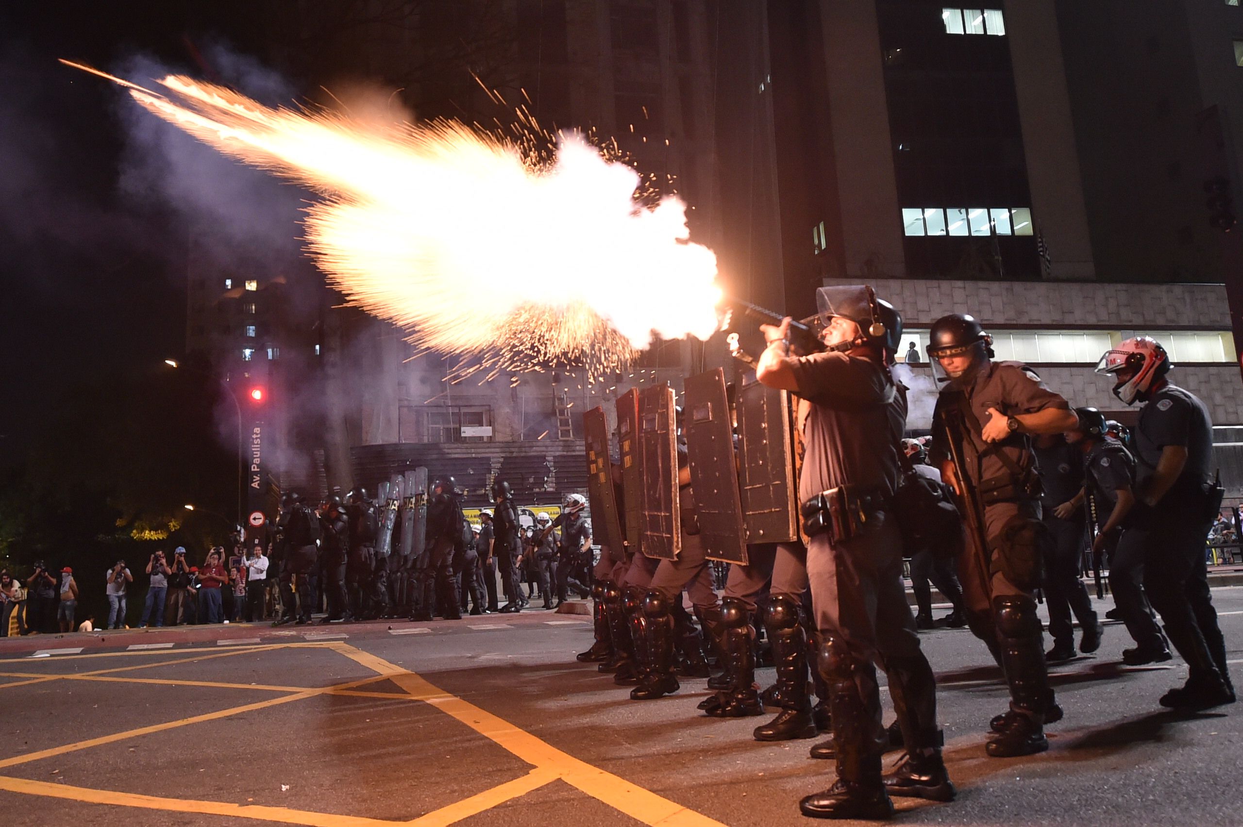 Manifestación en contra de la destitución de Rousseff en San Pablo. Foto: AFP