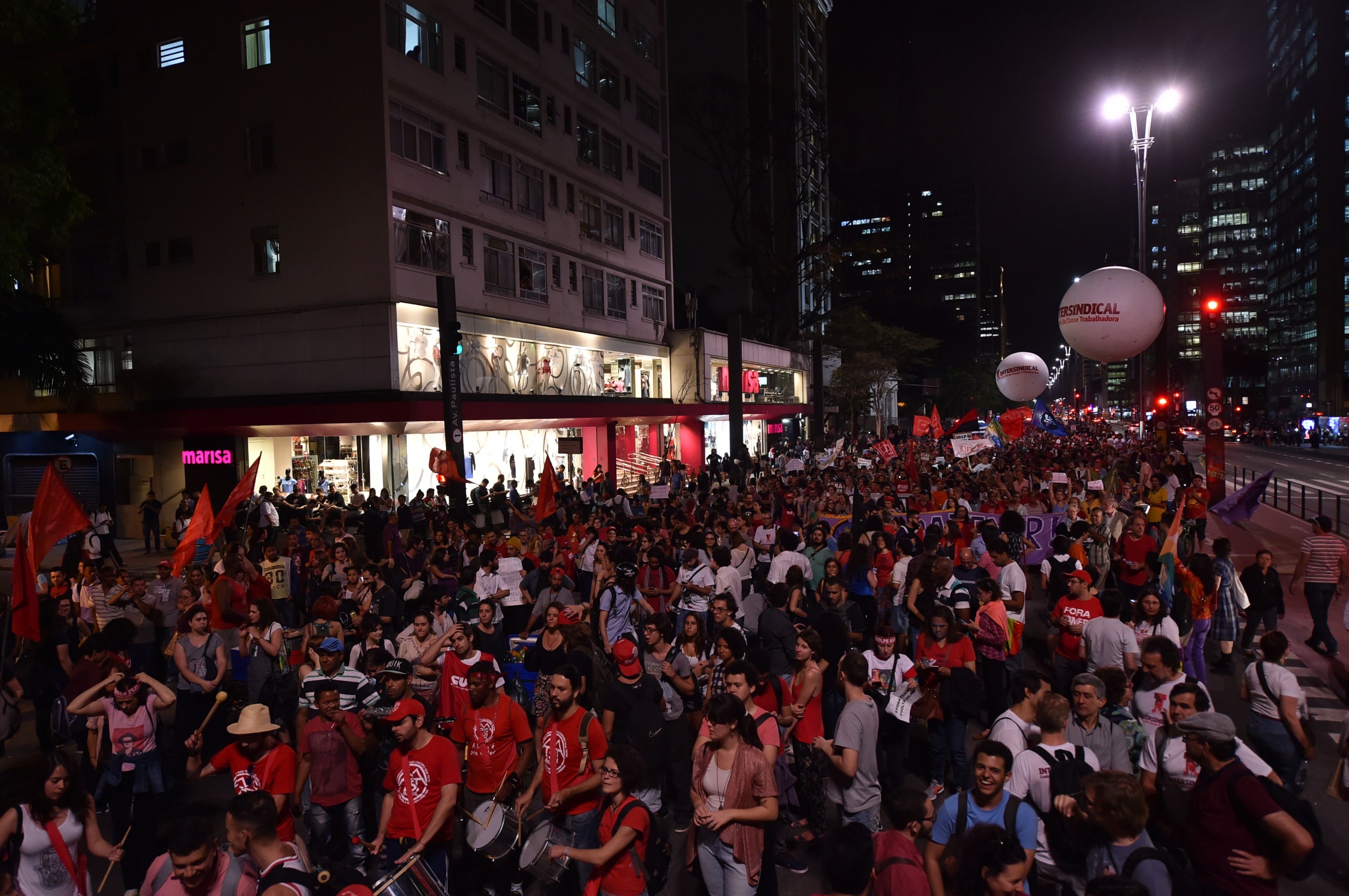 Manifestación en contra de la destitución de Rousseff en San Pablo. Foto: AFP