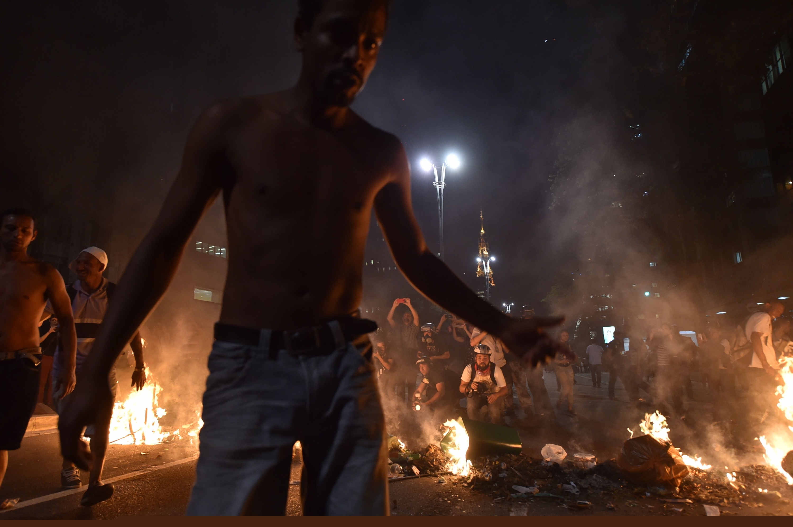 Manifestación en contra de la destitución de Rousseff en San Pablo. Foto: AFP