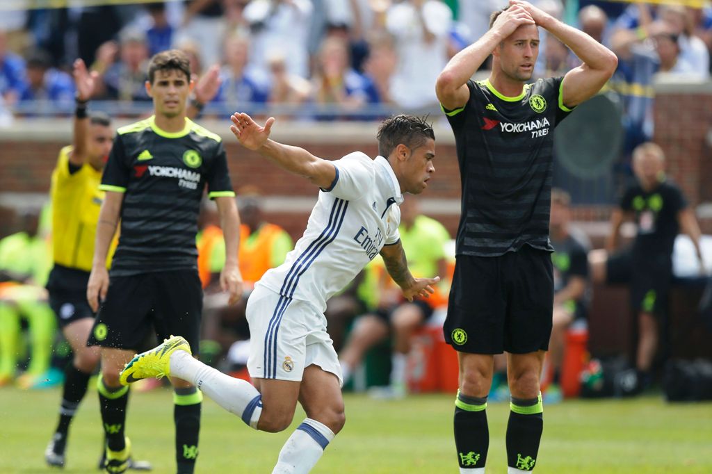 El canterano Mariano anotó el tercer gol del Real Madrid ante el Chelsea. Foto: AFP.