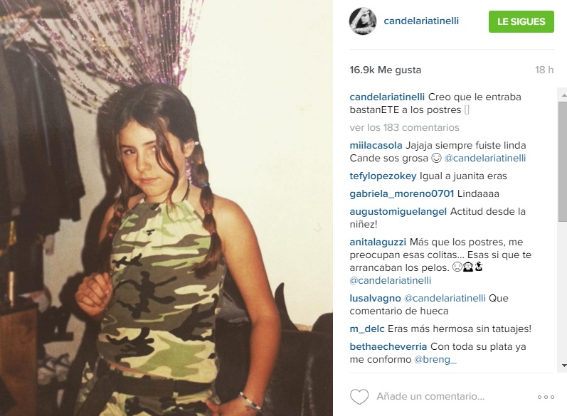 Cande y su sentido del humor en Instagram