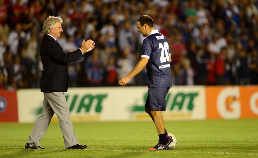 El presidente de la República, Tabaré Vázquez, en la despedida del