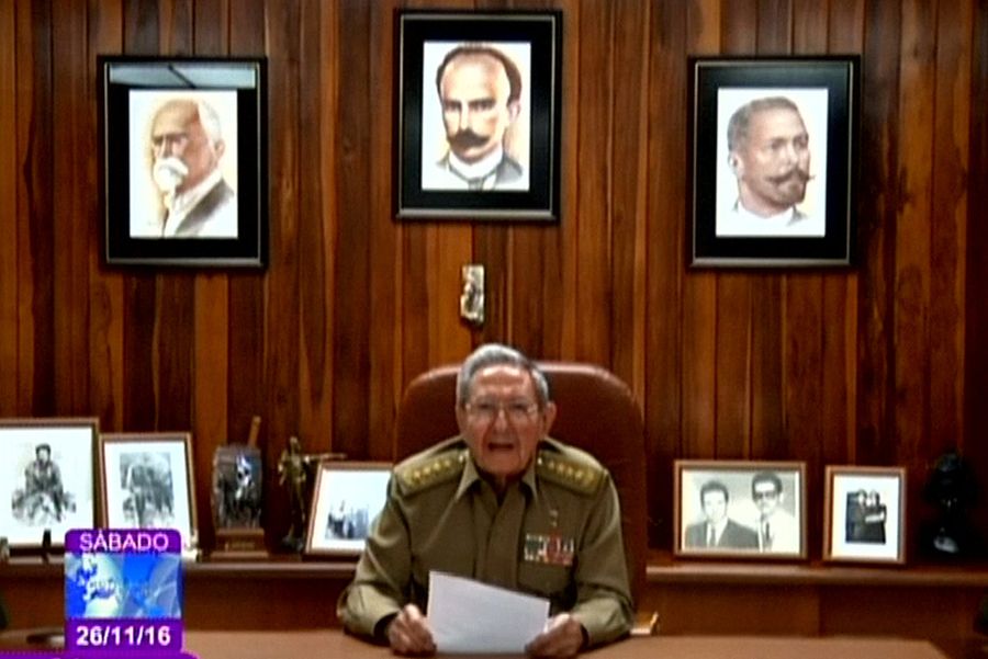 Raúl Castro anunció la muerte en un mensaje por TV. Foto: Reuters