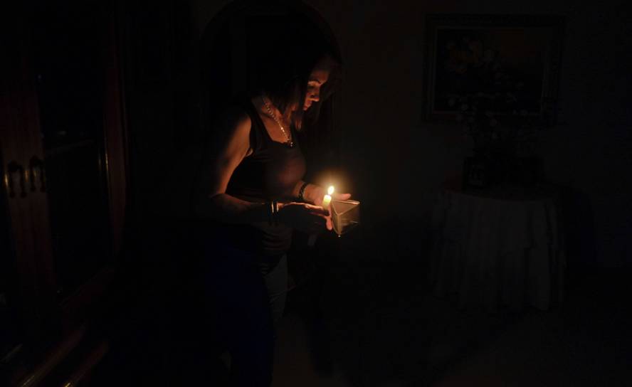 Maracaibo sin electricidad. Foto: AFP.