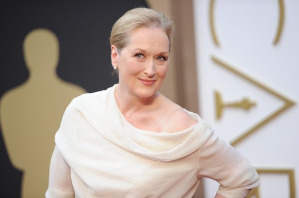 Meryl Streep elegante en la alfombra roja. Foto: AFP