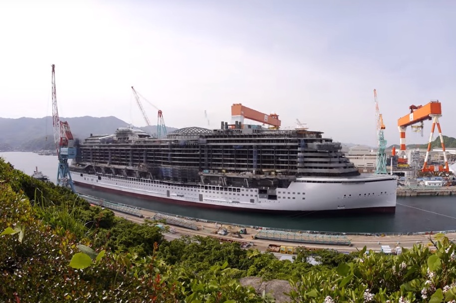 AIDA prima durante su construcción. Foto: Captura de pantalla