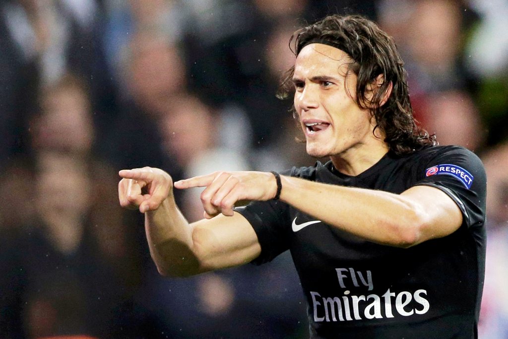 Cavani festeja el segundo gol de PSG. Foto: Reuters.