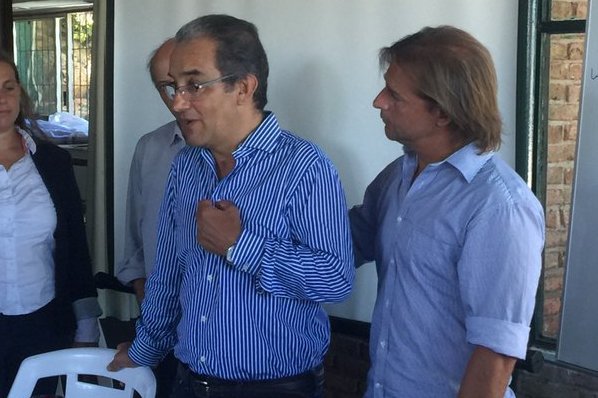 José Carlos Cardoso en su primera aparición pública desde el accidente. Foto: @GerardoAmarilla.