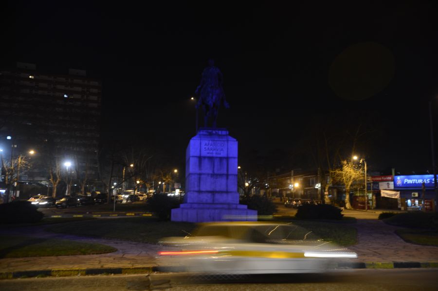 Aparicio Saravia: monumento en Millán y Luis Alberto de Herrera. Foto. G. Pérez