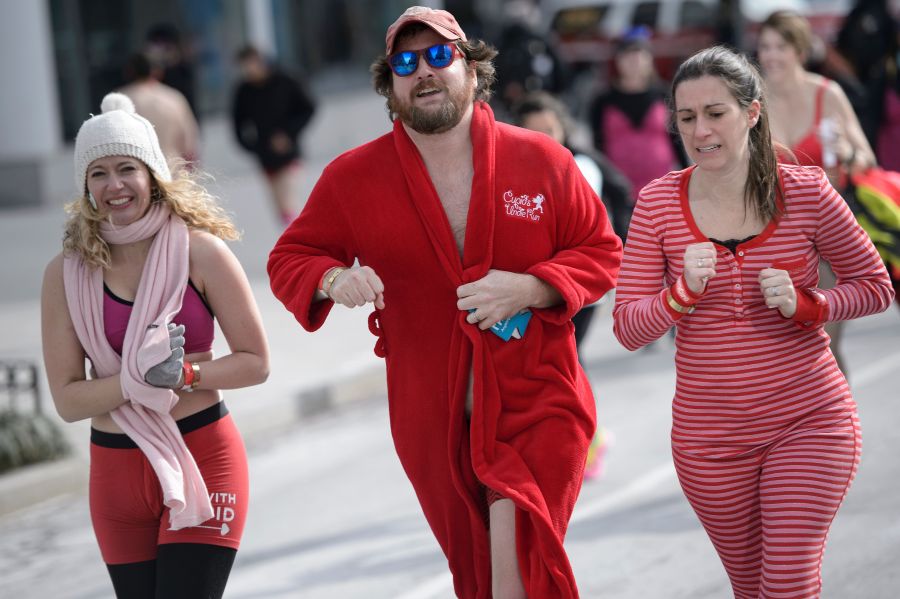 Carrera de San Valentin en Washington. Foto: AFP