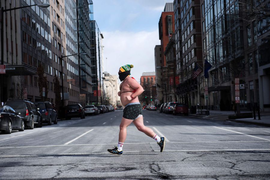 Carrera de San Valentín en Washington. Foto: AFP