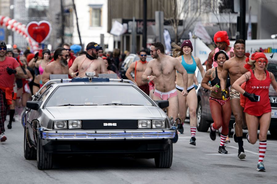 Carrera de San Valentín en Washington. Foto: AFP