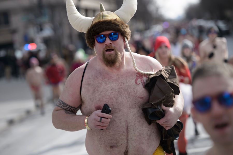 Carrera de San Valentín en Washington. Foto: AFP
