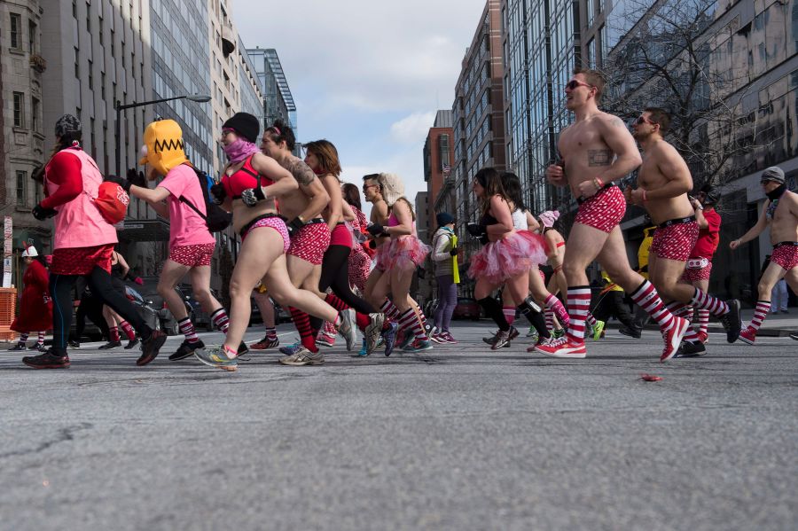 Carrera de San Valentín en Washington. Foto: AFP