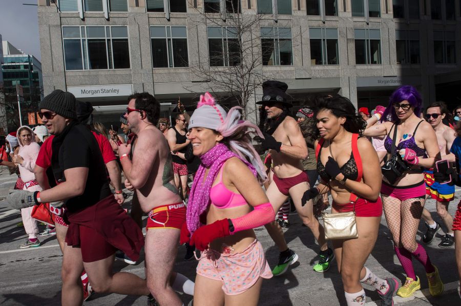 Carrera de San Valentín en Washington. Foto: AFP