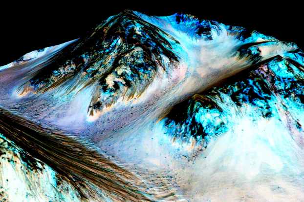 Hay evidencias de la presencia de agua salada en estado líquido en Marte. Foto: NASA.