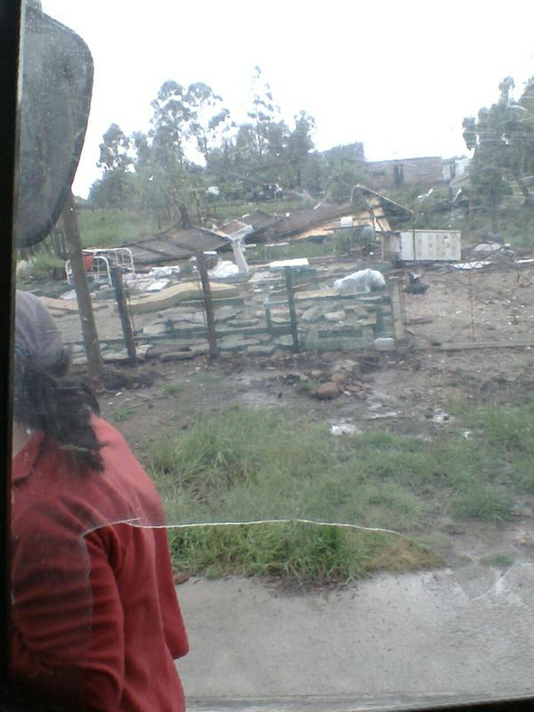 Turbonada en Durazno. Foto: Andrea Martínez / Alternativa Durazno