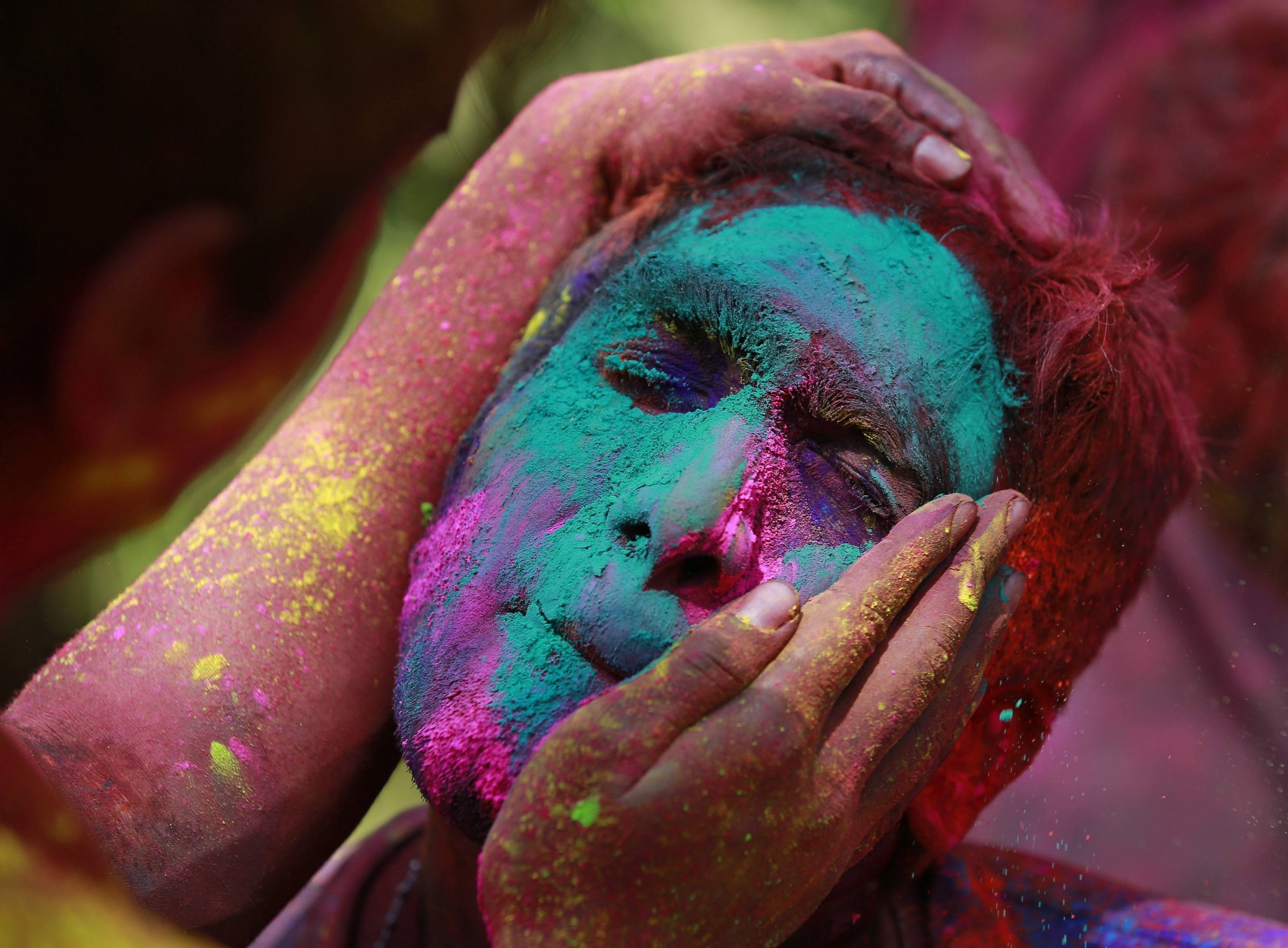 Fiesta holi en India. Foto: Reuters