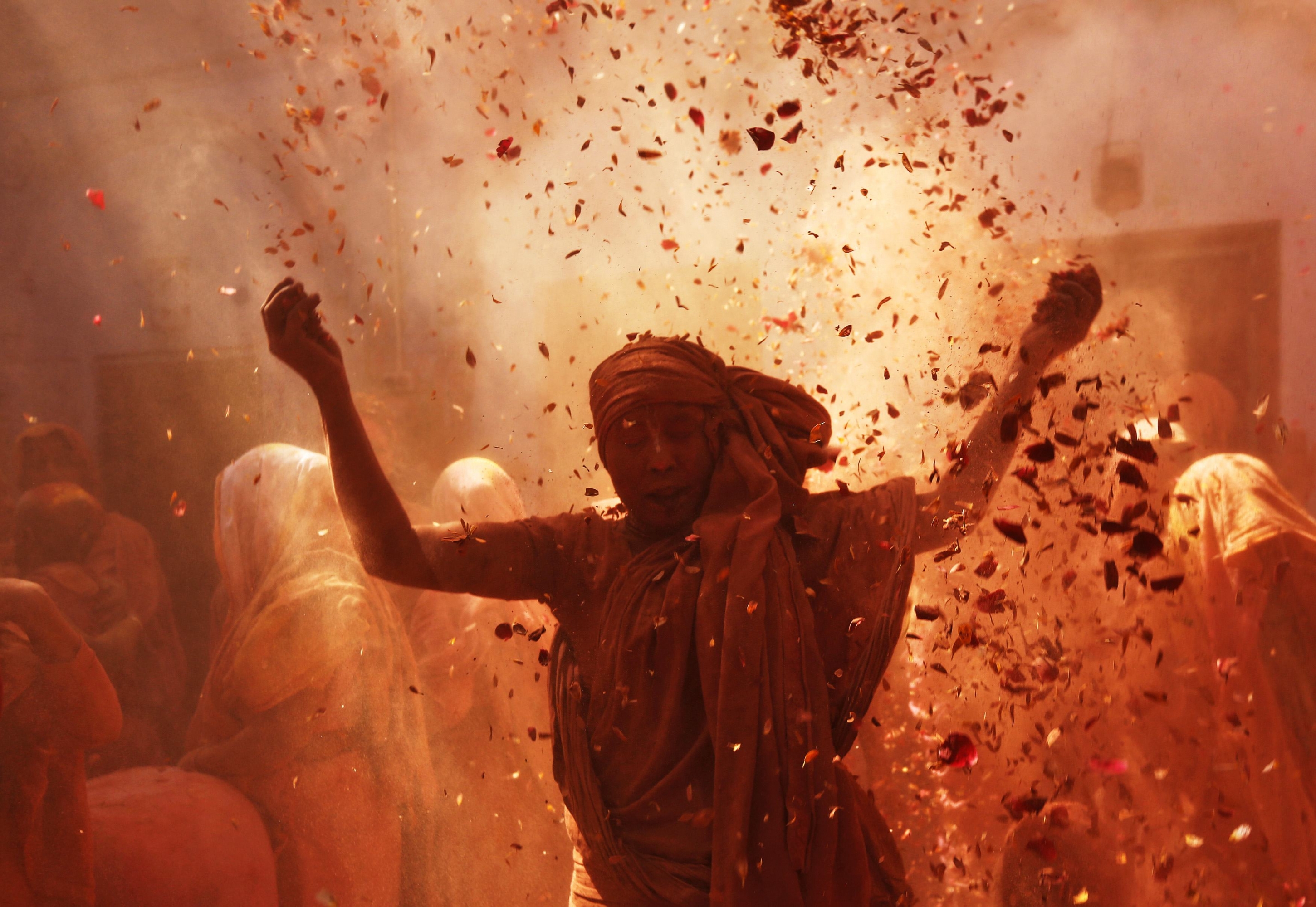 Fiesta holi en India. Foto: Reuters