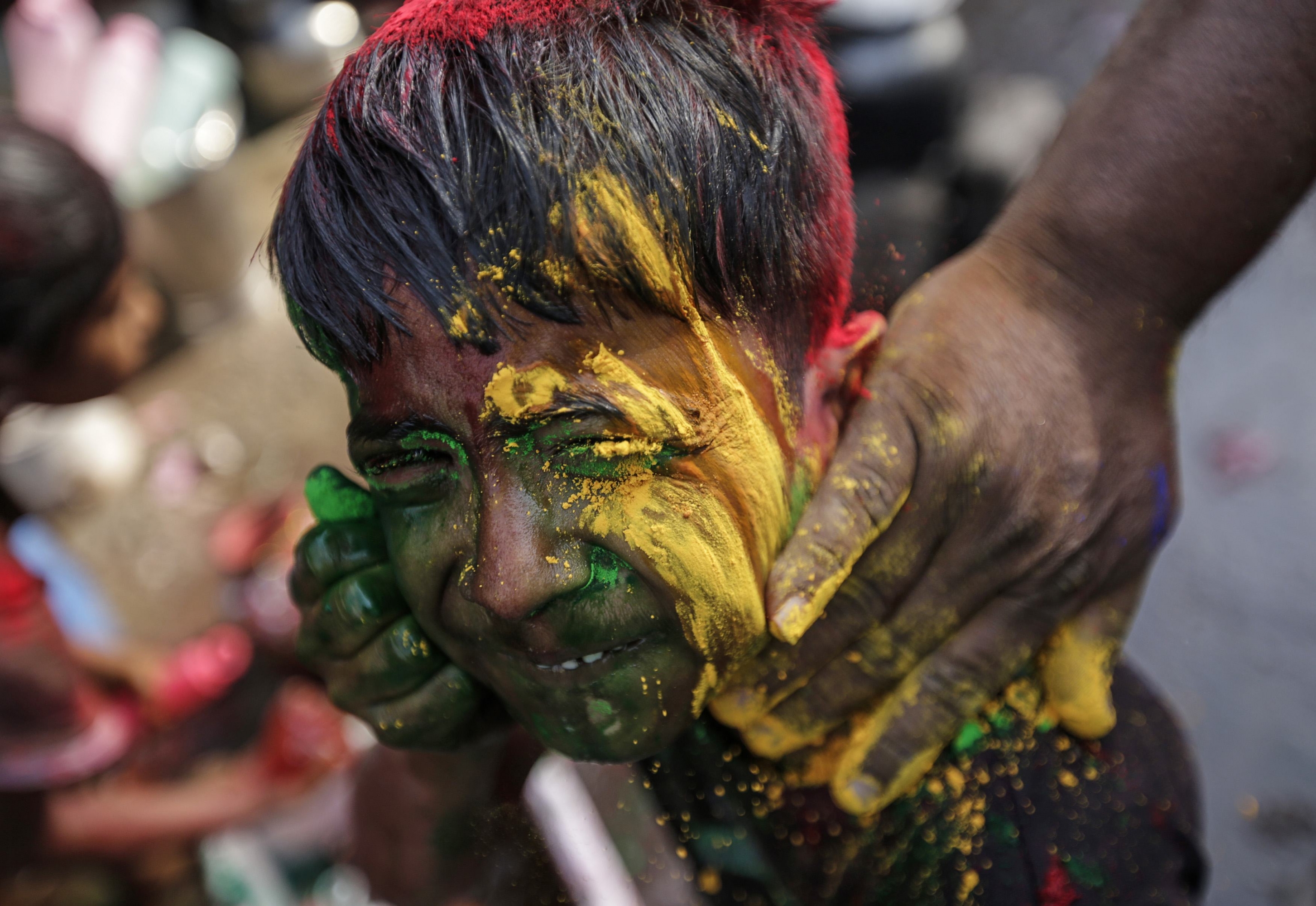 Fiesta holi en India. Foto: Reuters