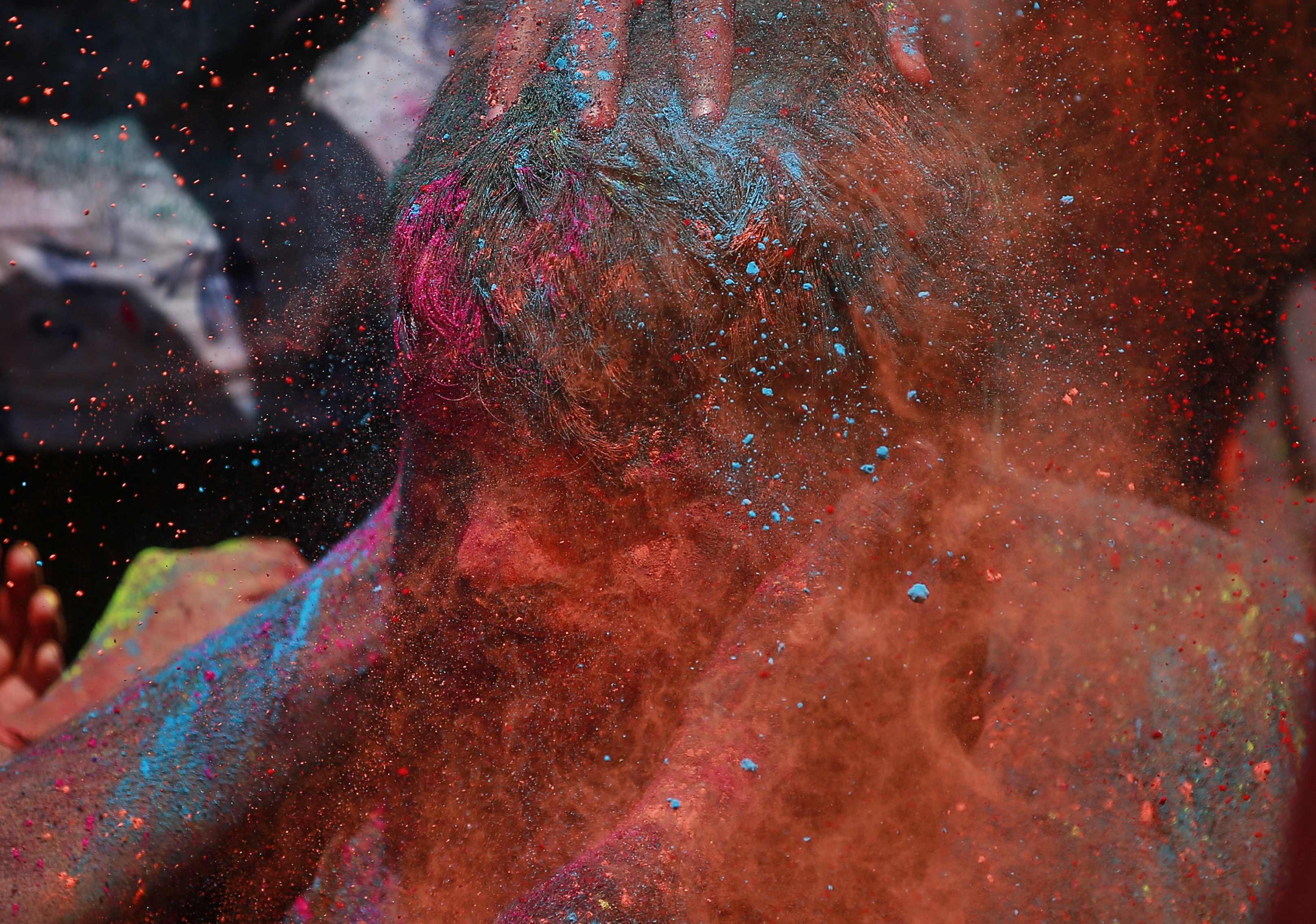 Fiesta holi en India. Foto: Reuters