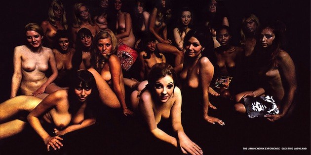 Un bacanal de mujeres desnudas en la tapa del disco Electric Ladyland, de Jimi Hendrix