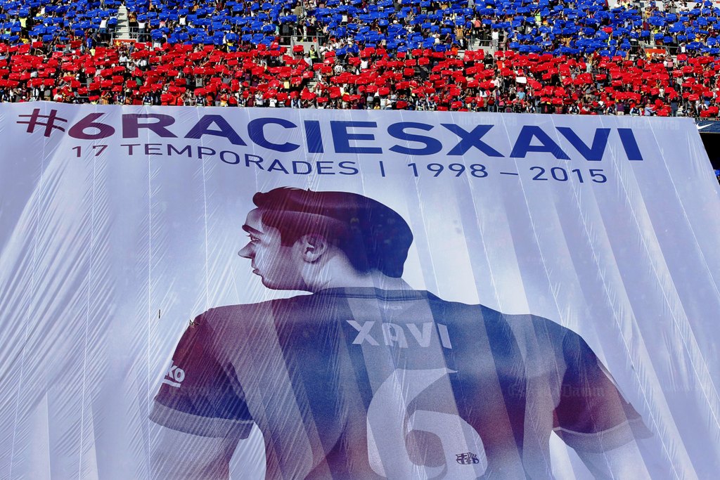 Xavi estuvo 17 años en el primer equipo de Barcelona. Foto: Reuters.