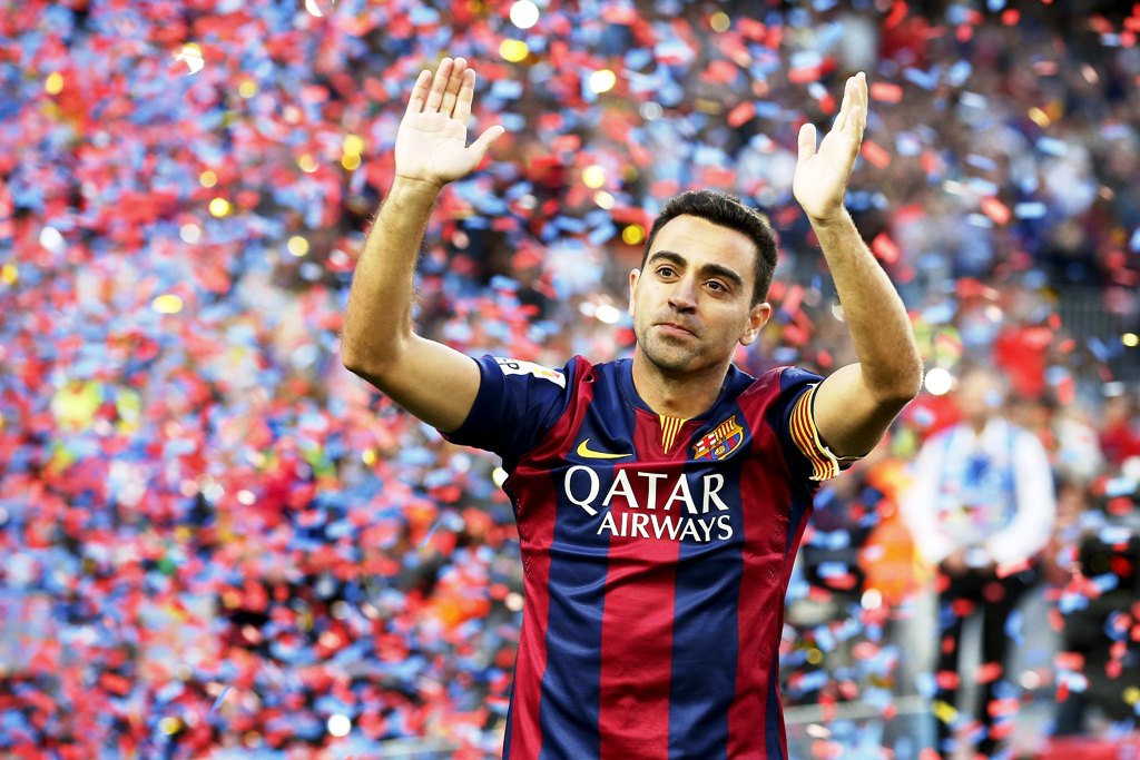 Xavi Hernández, despedida con altos honores a una leyenda. Foto: EFE