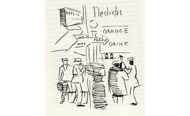 Dibujo de Torres-García en el libro New York (2007) © Museo Torres-García