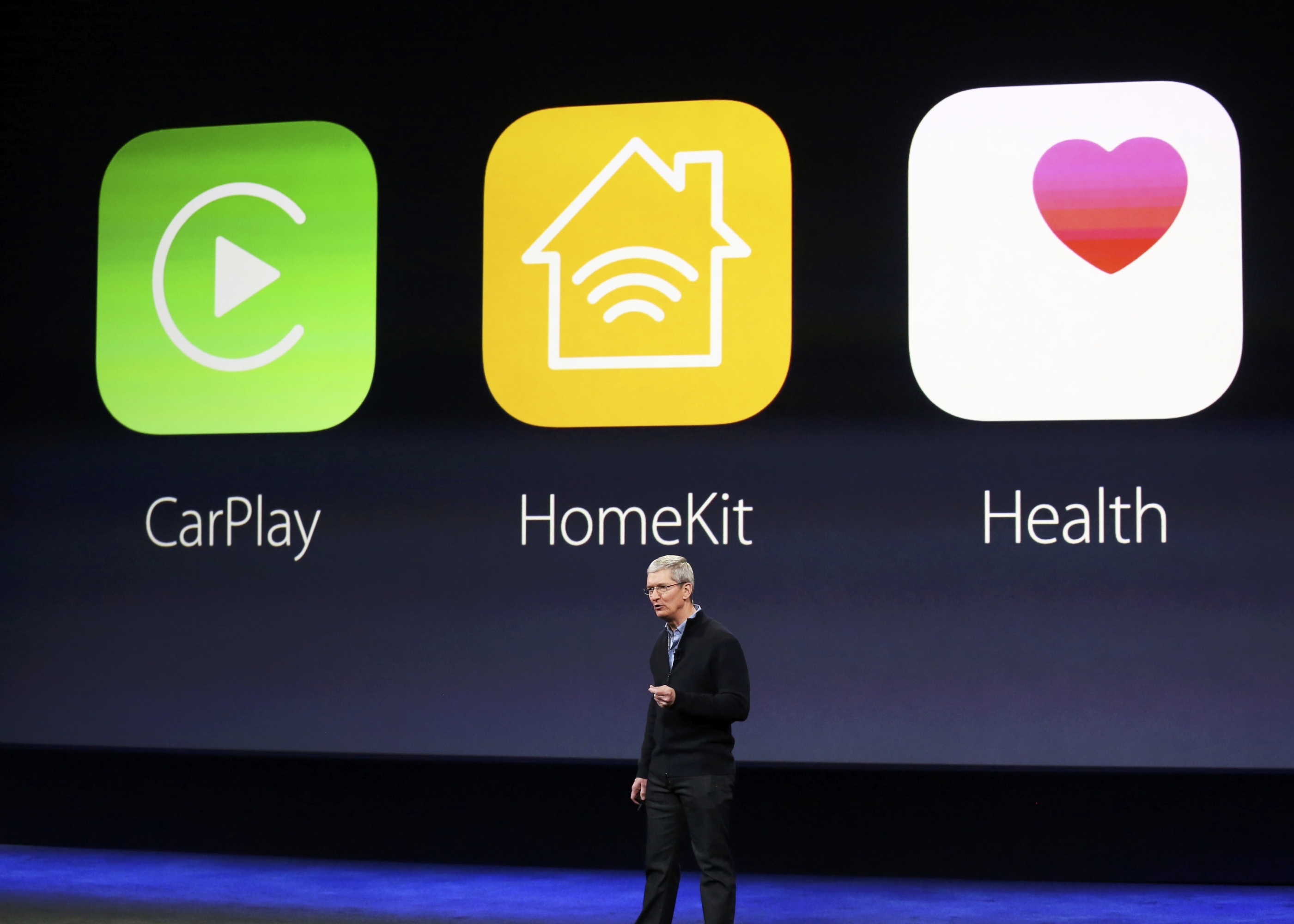 Tim Cook en la presentación del Apple Watch. Foto: Reuters