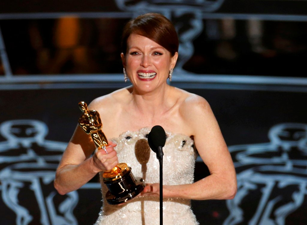 Julianne Moore tras ganar como mejor actriz. Foto: Reuters