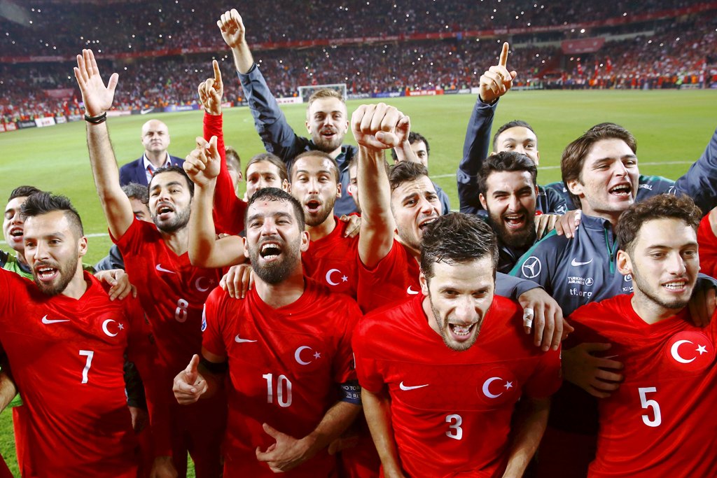 El festejo de los jugadores turcos. Foto: Reuters
