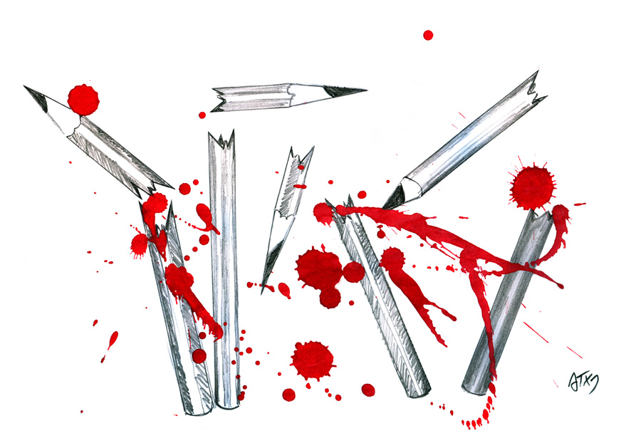 Caricaturas contra el ataque terrorista. Arotxa - El País (Uruguay)
