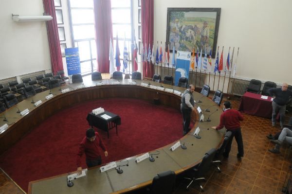 La sala del Congreso del Intendentes (Foto: Ariel Colmegna)