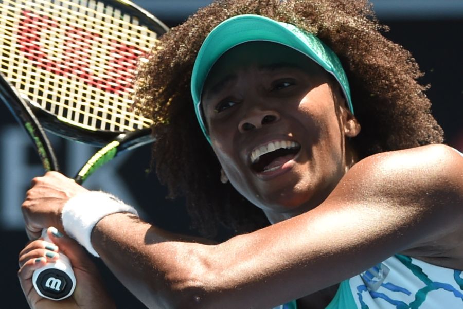 Venus Williams (EE.UU.) hizo lo propio ante Camila Giorgi (Italia). Foto: AFP.