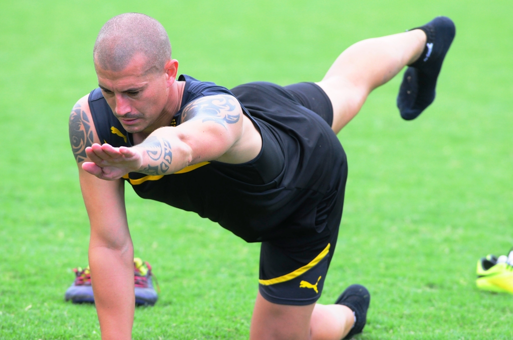 Las imágenes de la práctica de Peñarol. Foto: Marcelo Bonjour.