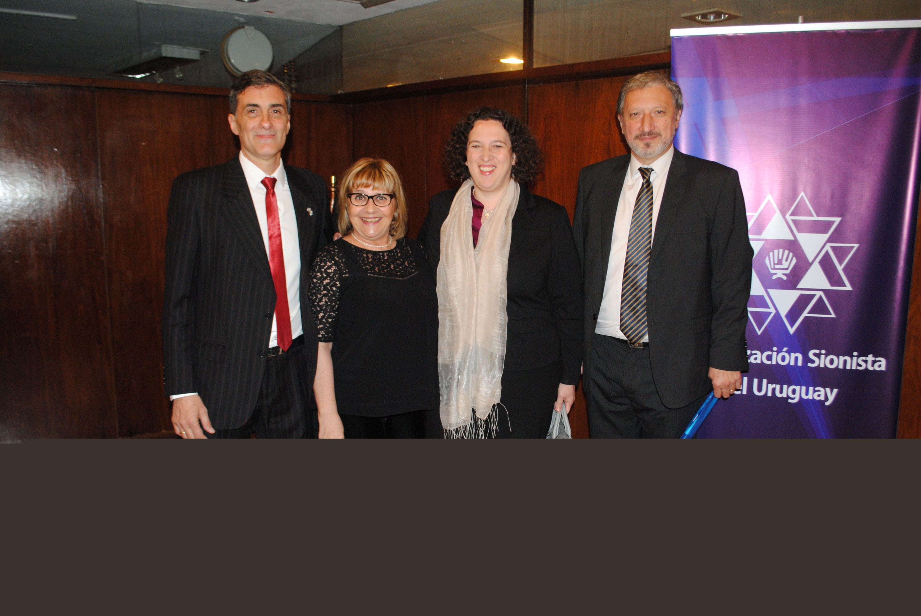 Sergio Dodel, Karin Schubert, embajadora de Israel Nina Ben-Ami, Gerardo Sotelo.